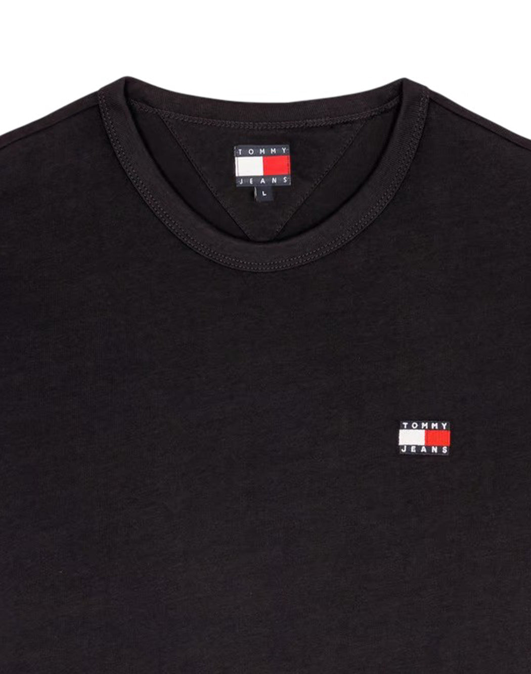 Tommy Hilfiger Jeans T-SHIRT CON RICAMO LOGO Nero