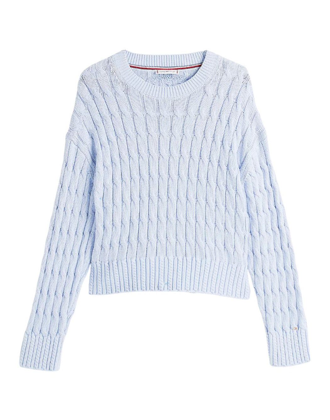 Tommy Hilfiger MAGLIA A TRECCE Azzurro