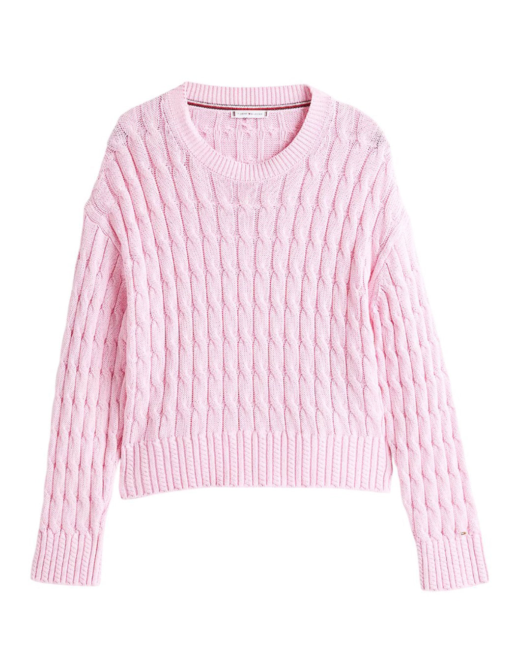 Tommy Hilfiger MAGLIA A TRECCE Rosa