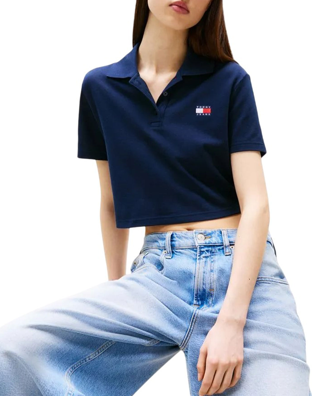 Tommy Hilfiger Jeans POLO CROP Blu