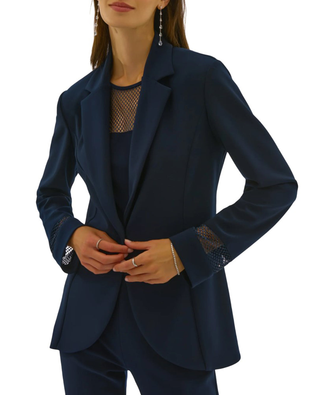 Joseph Ribkoff BLAZER CON DETTAGLI A RETE Blu