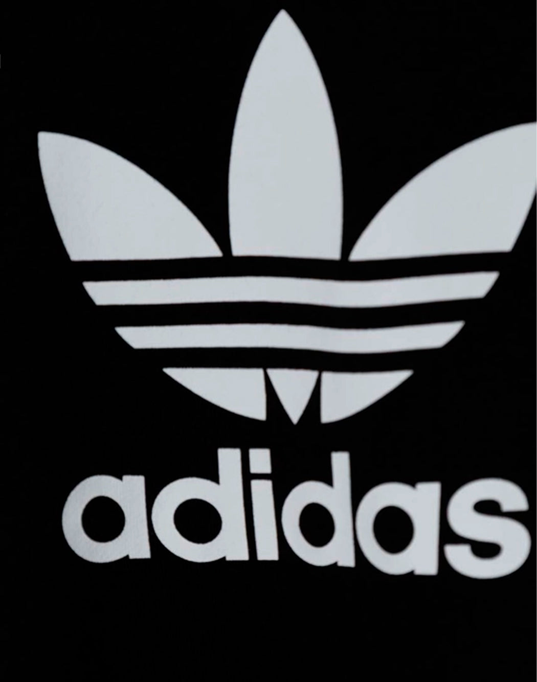 Adidas FELPA CON MAXI LOGO A CONTRASTO Nero