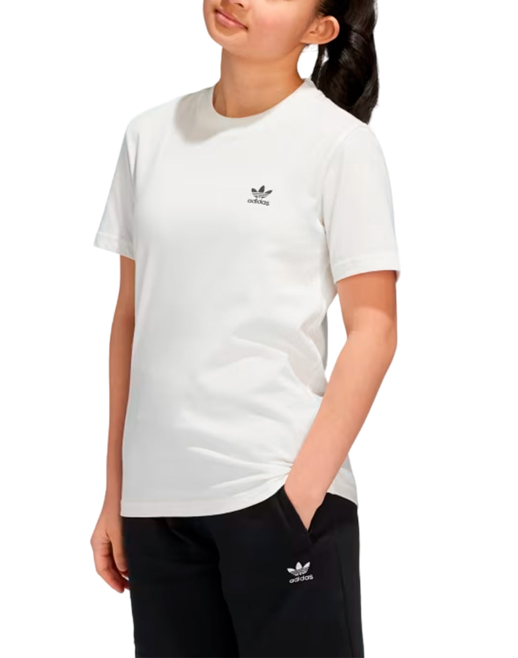 Adidas T-SHIRT CON LOGO TREFOIL Bianco