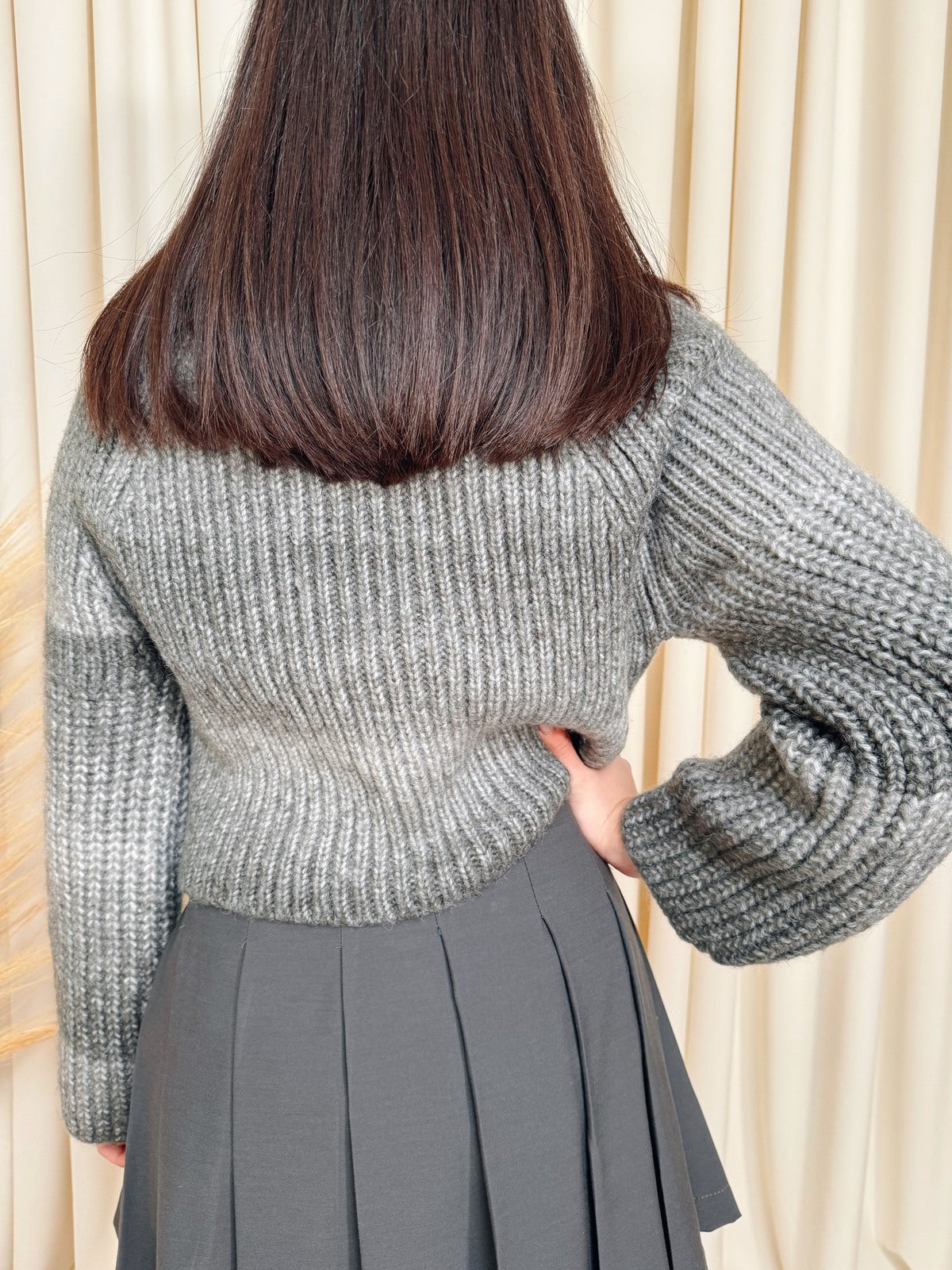 Only MAGLIONE CROP Grigio
