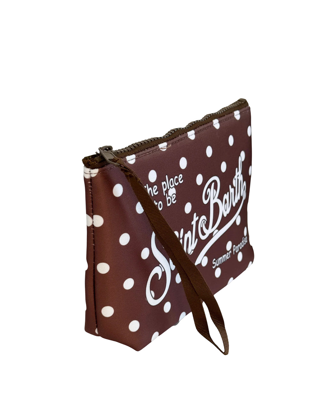 Mc2 Saint Barth POCHETTE ALINE CON STAMPA A  POIS Marrone