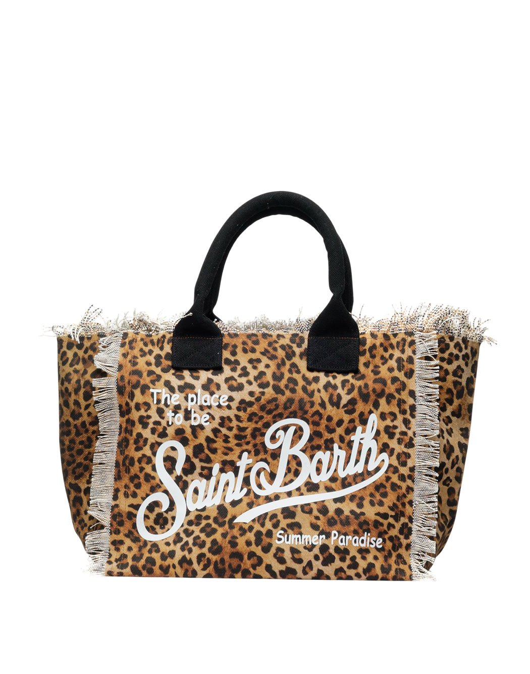 Mc2 Saint Barth BORSA VANITY CON STAMPA ANIMALIER Marrone