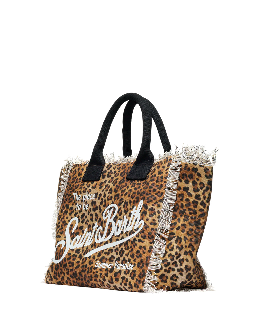 Mc2 Saint Barth BORSA VANITY CON STAMPA ANIMALIER Marrone