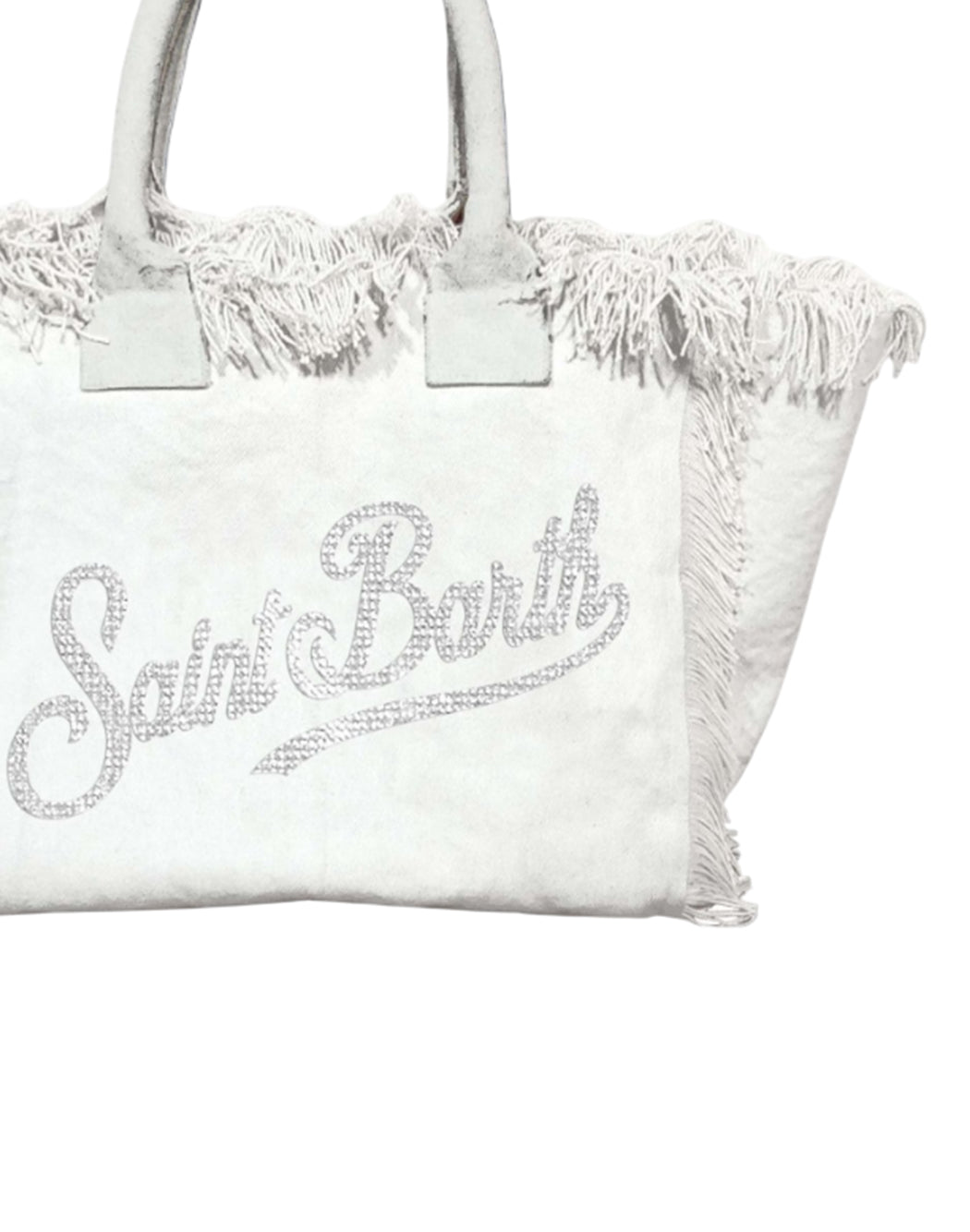 Mc2 Saint Barth BORSA VANITY CON STRASS Bianco