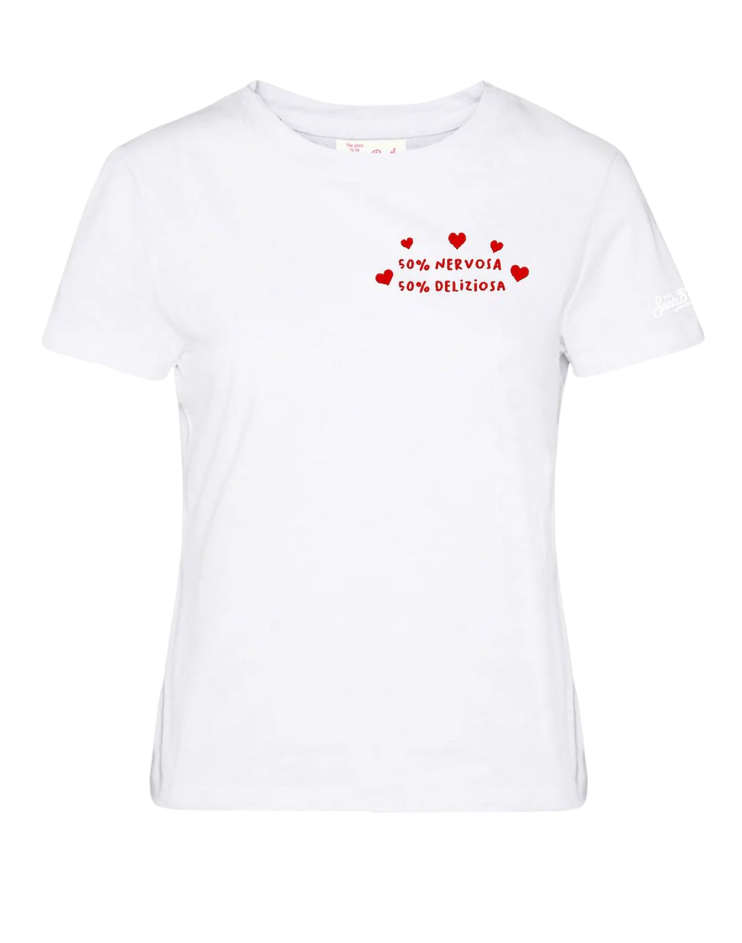 Mc2 Saint Barth T SHIRT EMILIE CON LOGO Bianco