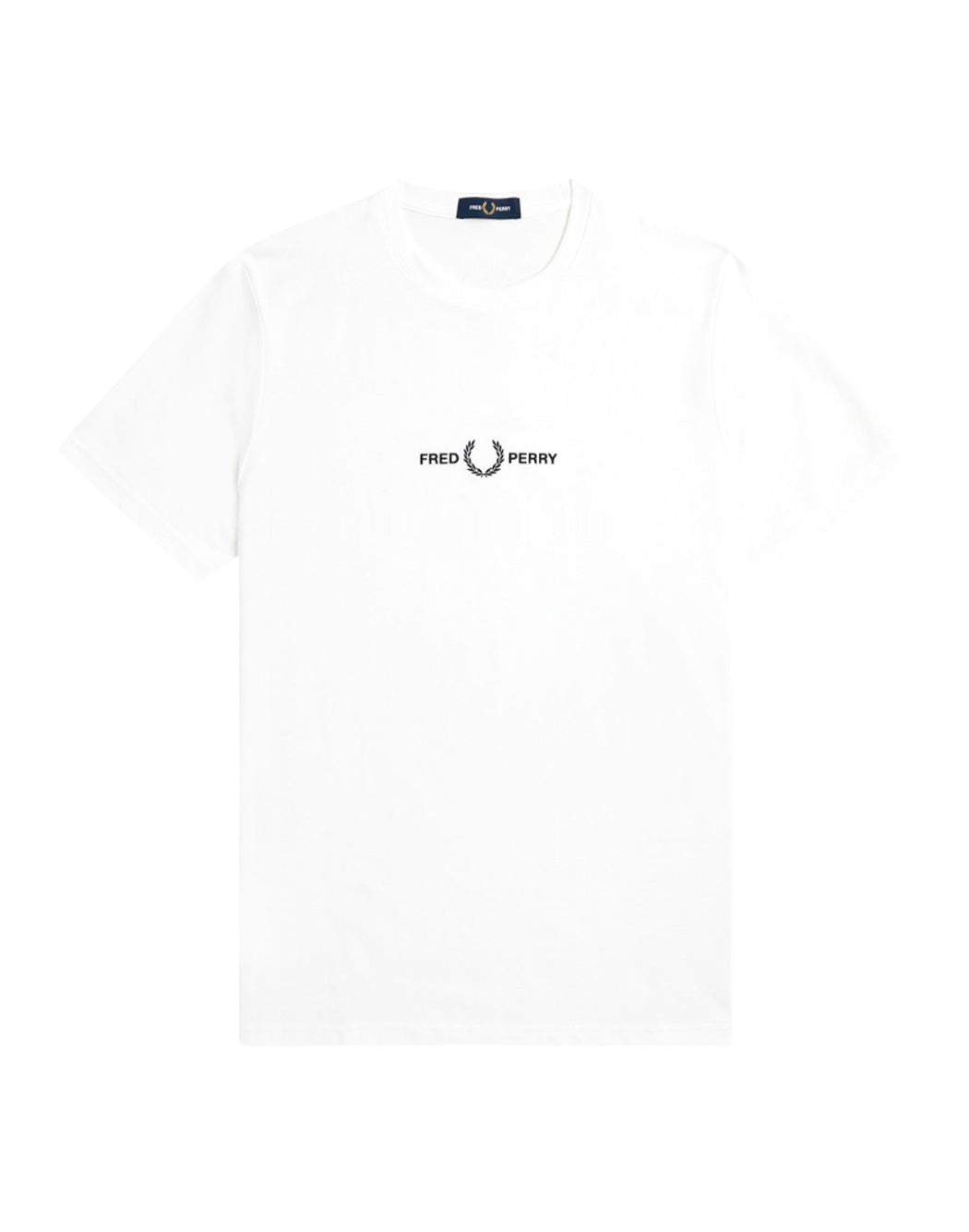 Fred Perry T SHIRT CON RICAMO GRAFICO Bianco