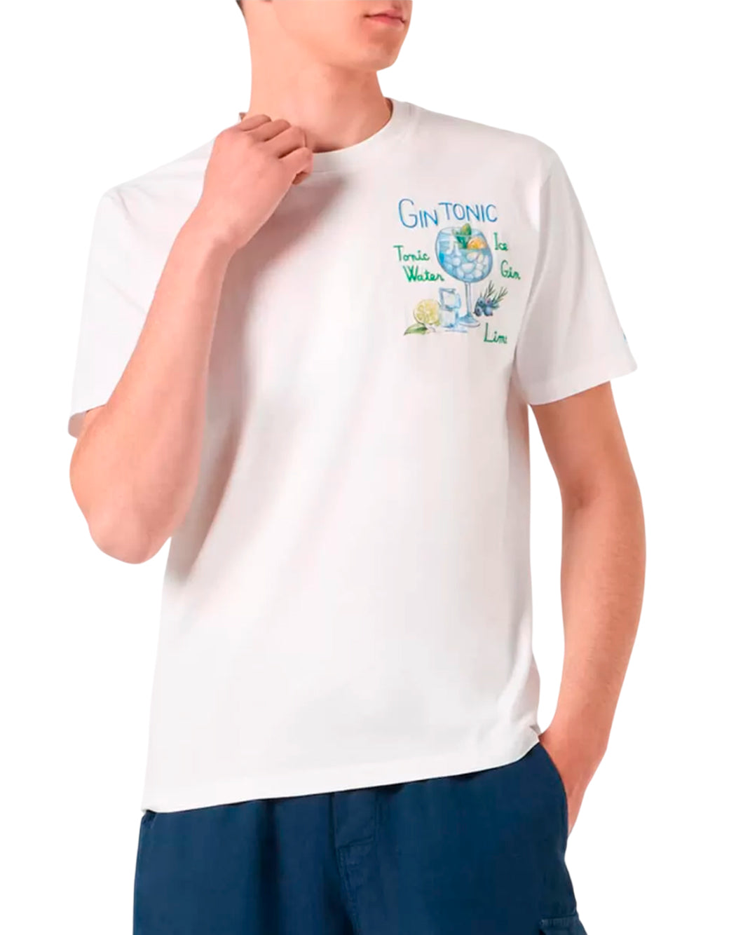 Mc2 Saint Barth T-SHIRT CON LOGO FRONTALE Bianco