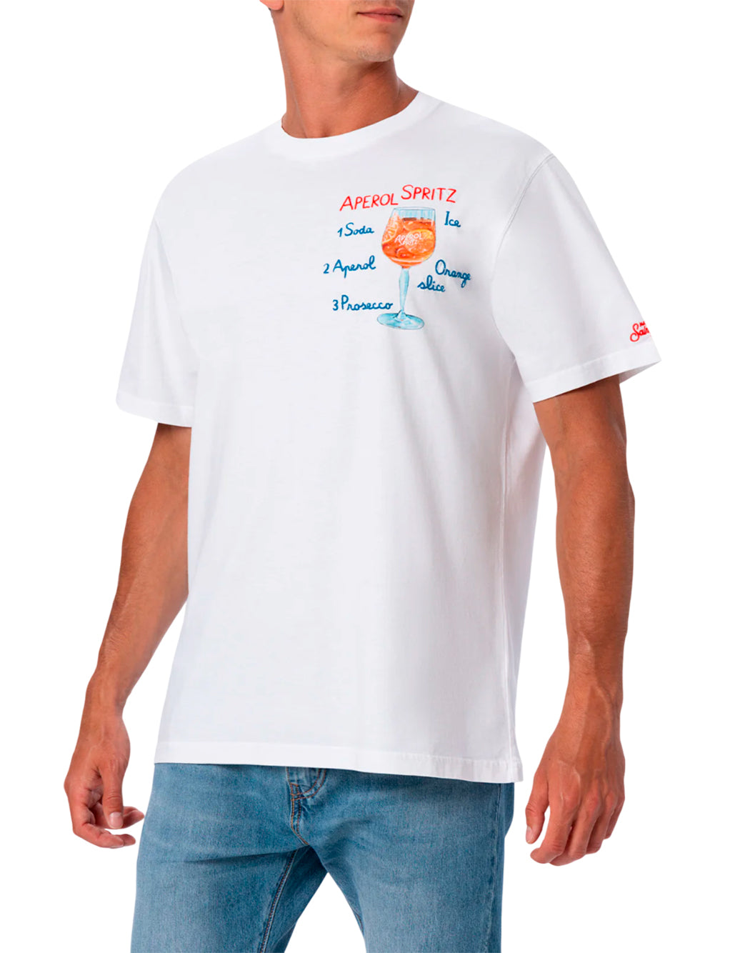Mc2 Saint Barth T-SHIRT CON LOGO FRONTALE Bianco