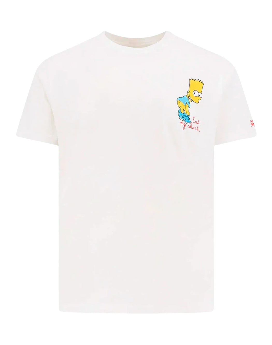 "Mc2 Saint Barth T-SHIRT "BART EAT SHORTS" Bianco"