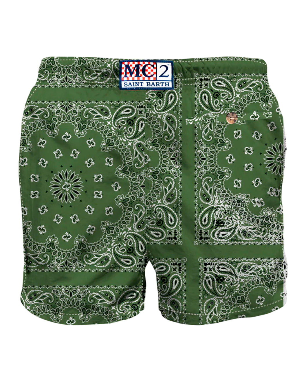 Mc2 Saint Barth COSTUME DA BAGNO CON STAMPA BANDANA VERDE Verde