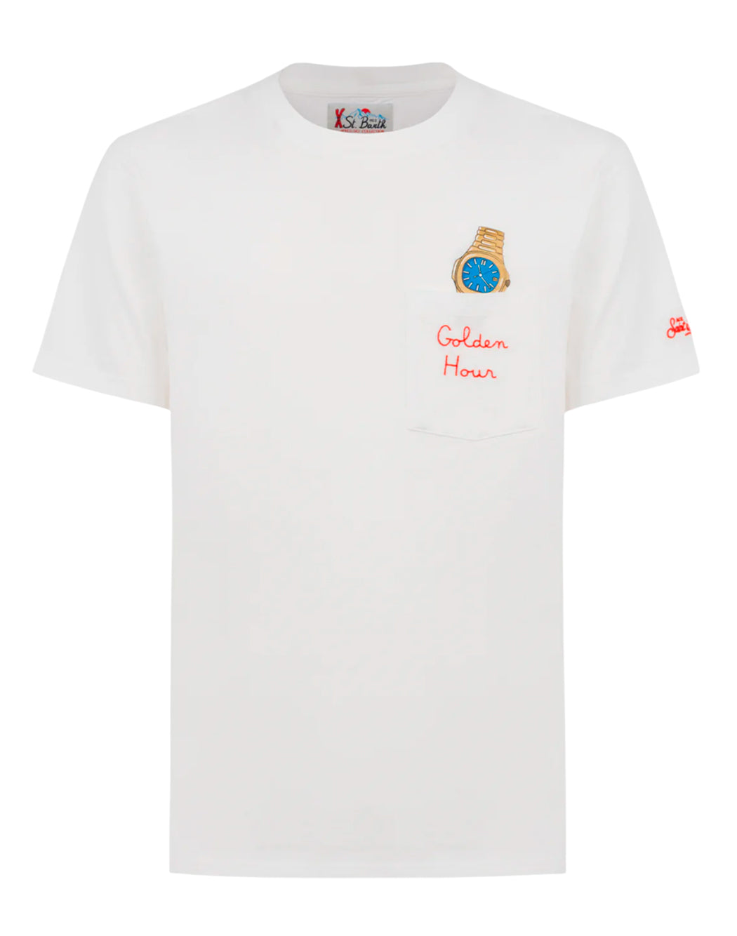 "Mc2 Saint Barth T-SHIRT "AUSTIN GOLDEN HOUR" Bianco"