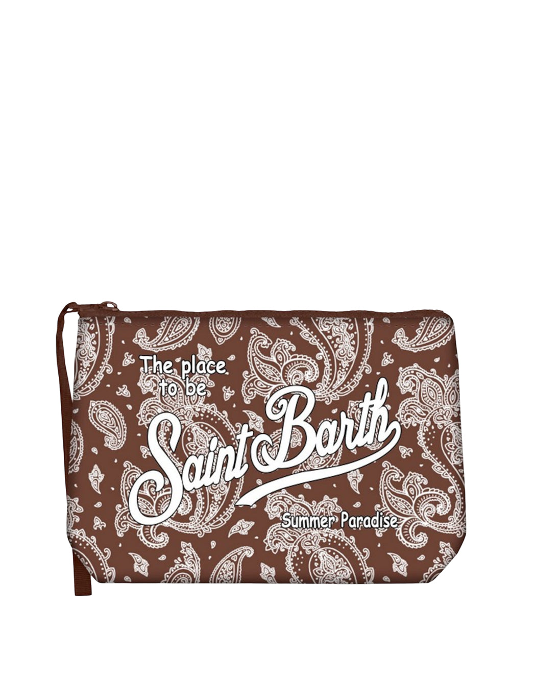 "Mc2 Saint Barth POCHETTE "ALINE" PAISLEY Marrone"