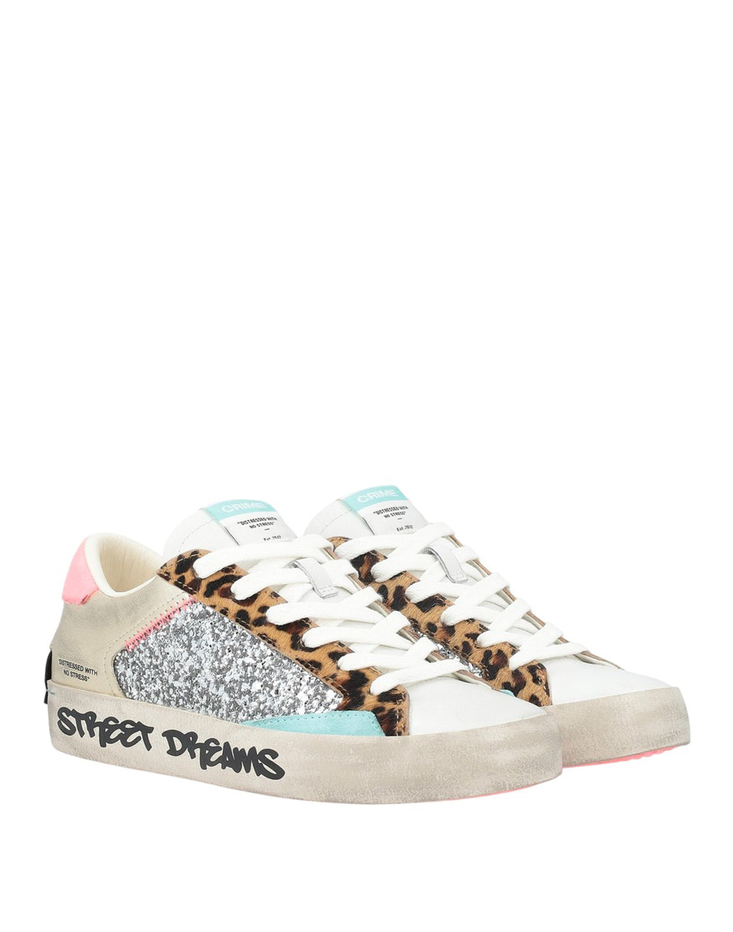 "Crime London SNEAKERS "WILD BERRY" Multicolor"