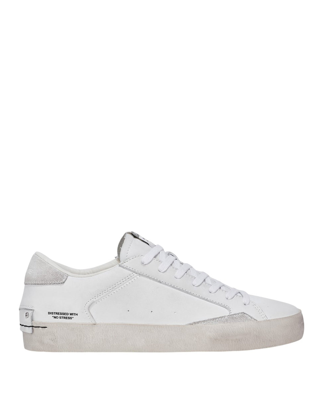 "Crime London SNEAKERS "DISTRESSED" Bianco"