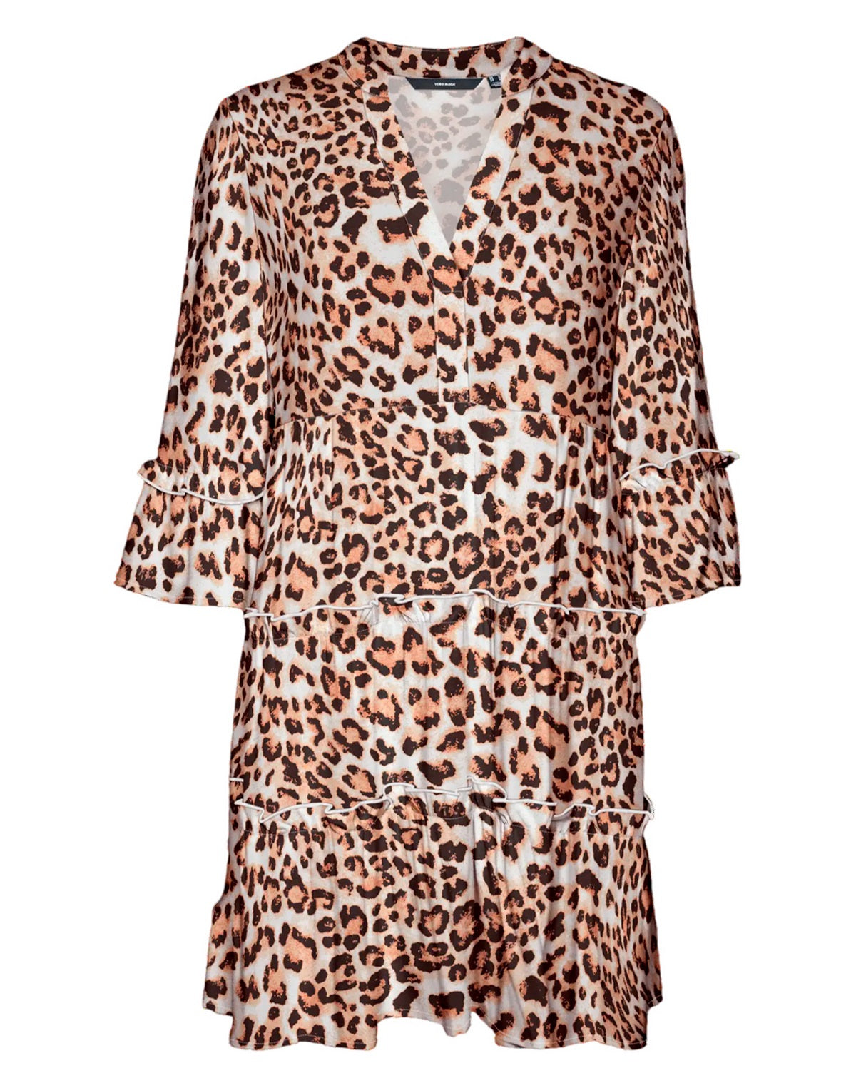 "Vero Moda "VMEASY JOY 3/4" ABITO ANIMALIER Marrone"
