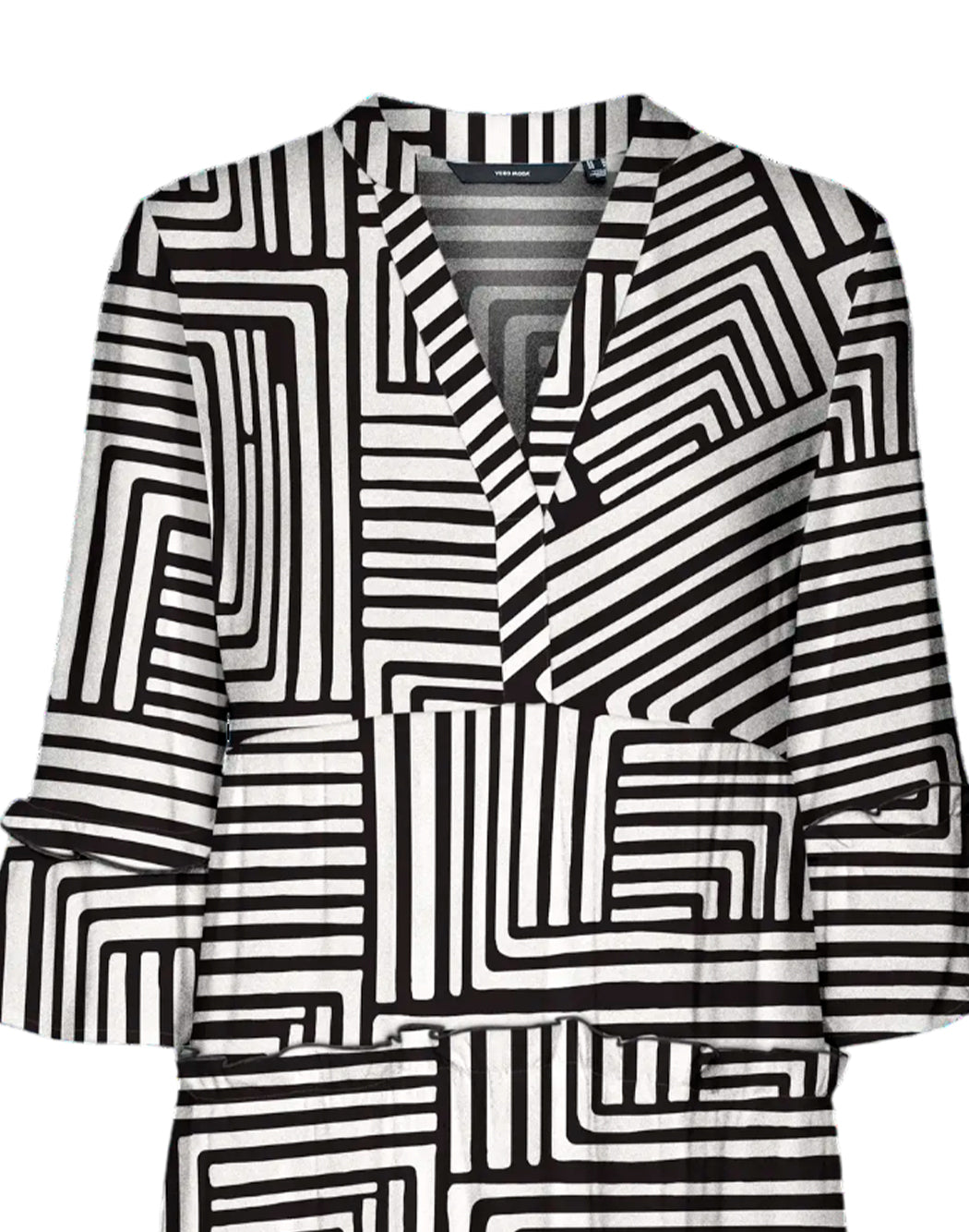 "Vero Moda "VMEASY JOY 3/4" ABITO GEOMETRICO Nero"