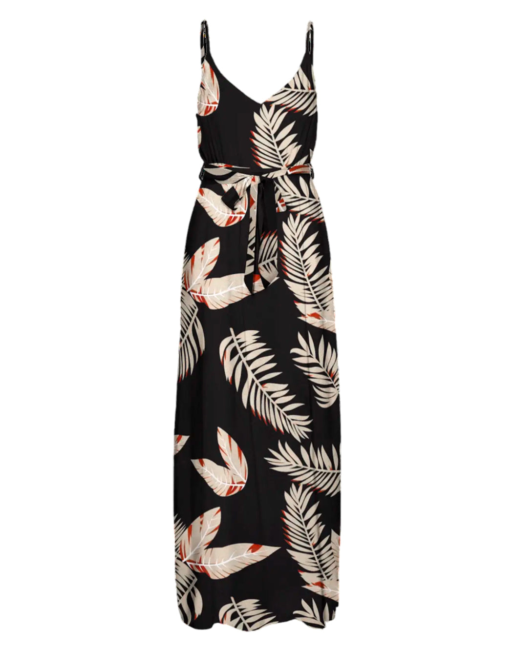 "Vero Moda "VMEASY JOY SLIT MAXI" ABITO FLOREALE Nero"