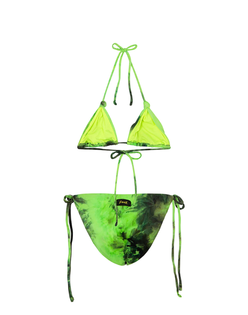 Fuck BIKINI TRIANGOLO CON SLIP REGOLABILE Verde