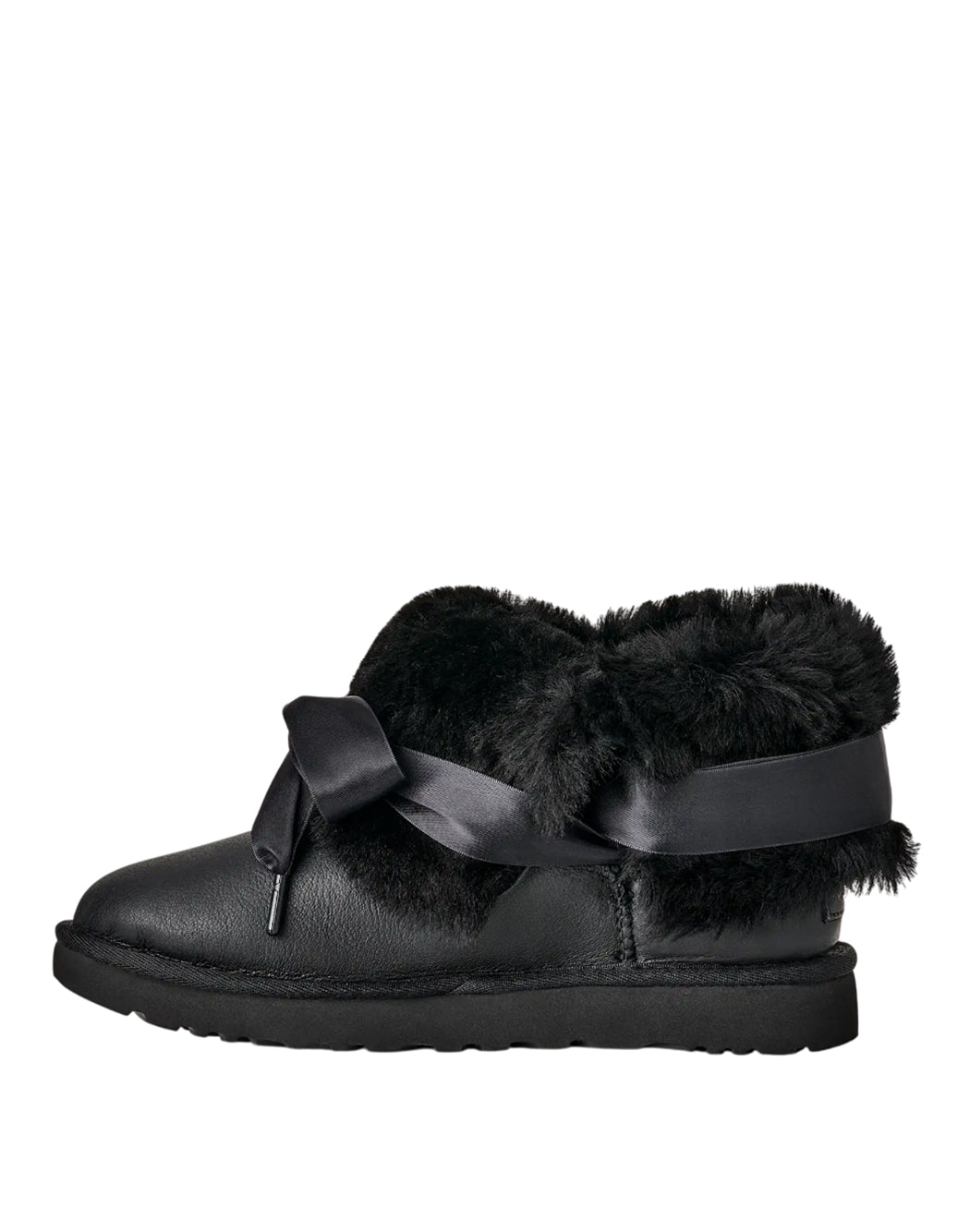 Ugg STIVALE CLASSIC BAILEY TIE LEATHER Nero