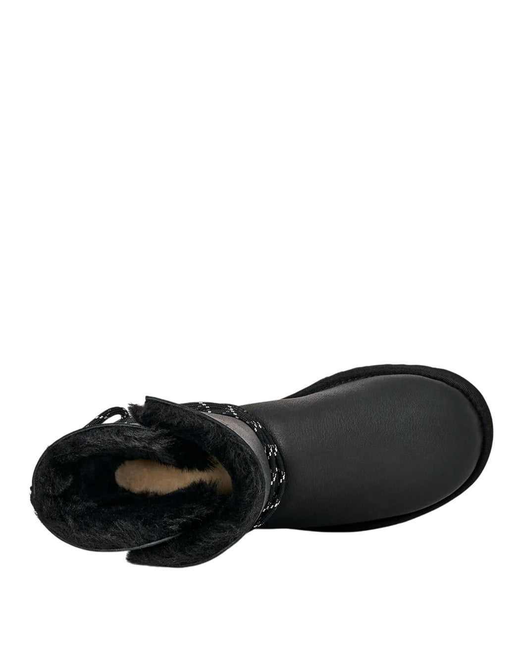 Ugg STIVALE CLASSIC BAILEY TIE LEATHER Nero