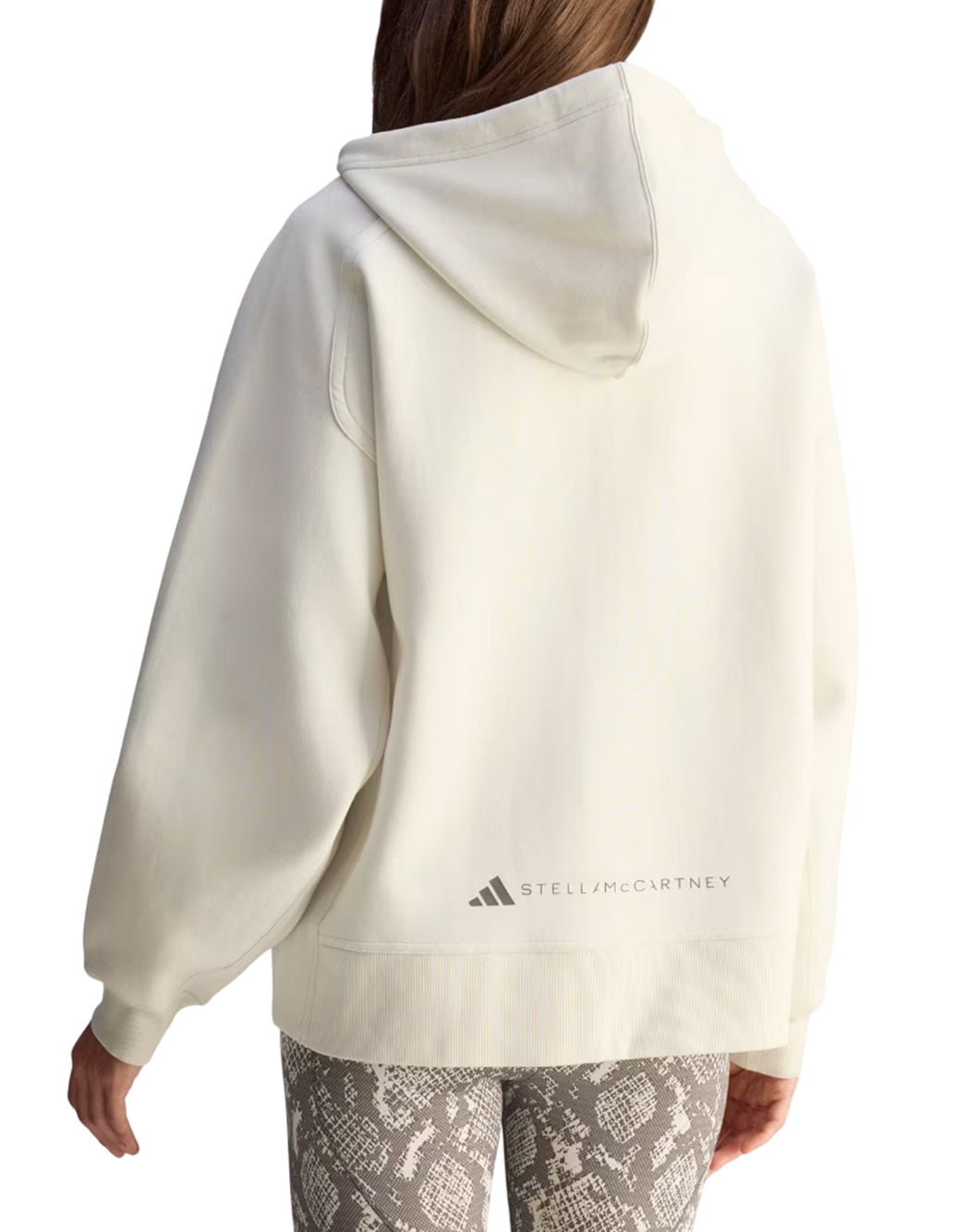 Adidas By Stella Mccartney FELPA FULL ZIP CON CAPPUCCIO Neutro