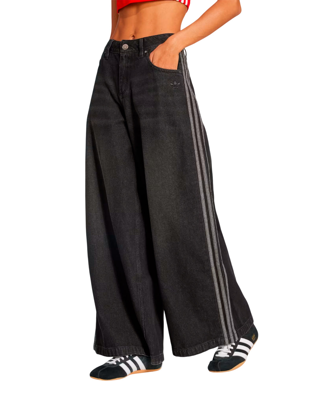 "Adidas PANTALONI DENIM "32 Nero"