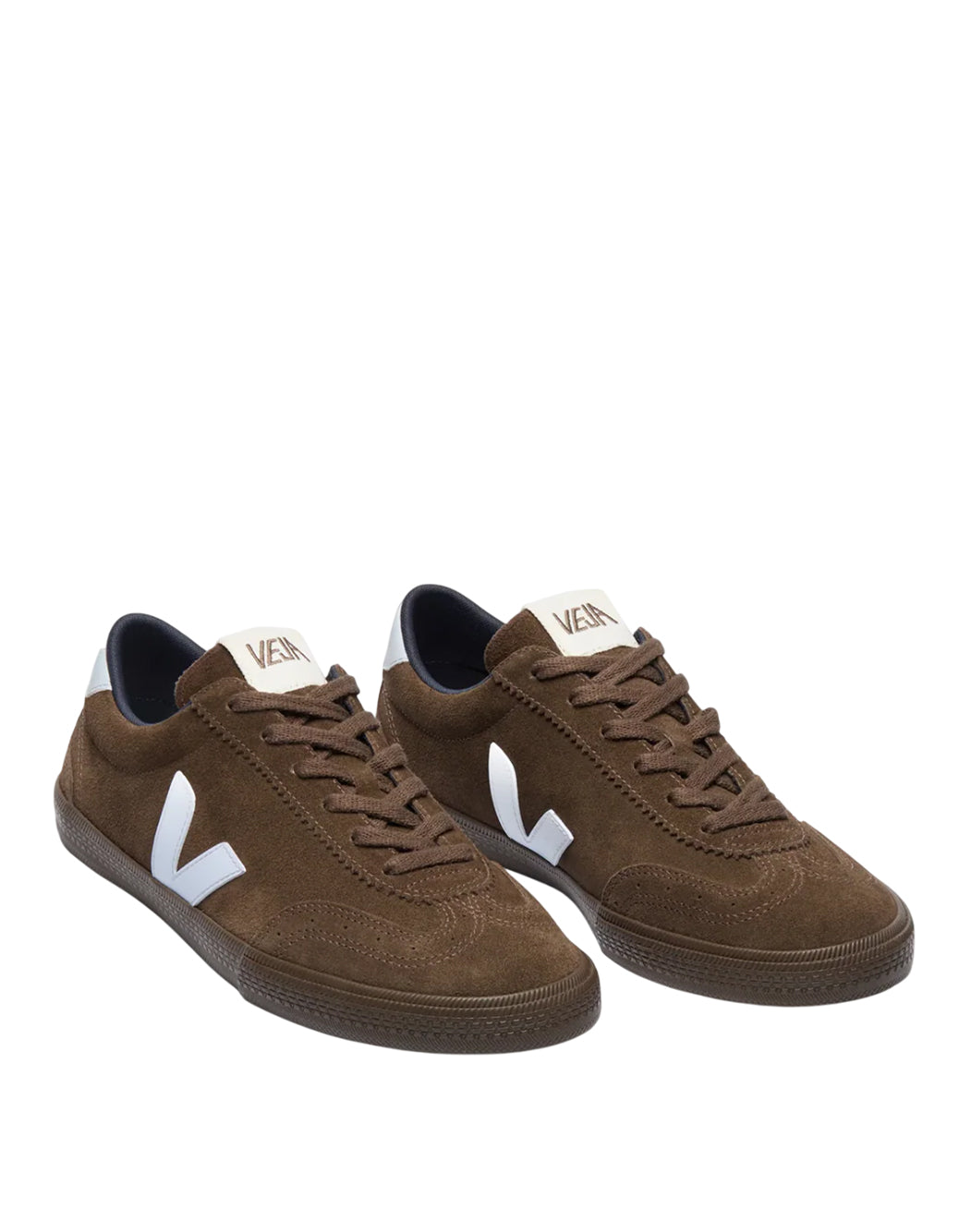 "Veja SNEAKERS "VOLLEY SUEDE EAGLE SWAN" Marrone"