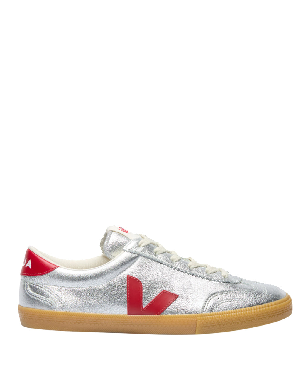 "Veja SNEAKERS "VOLLEY LEATHER PEPPER" Argento"