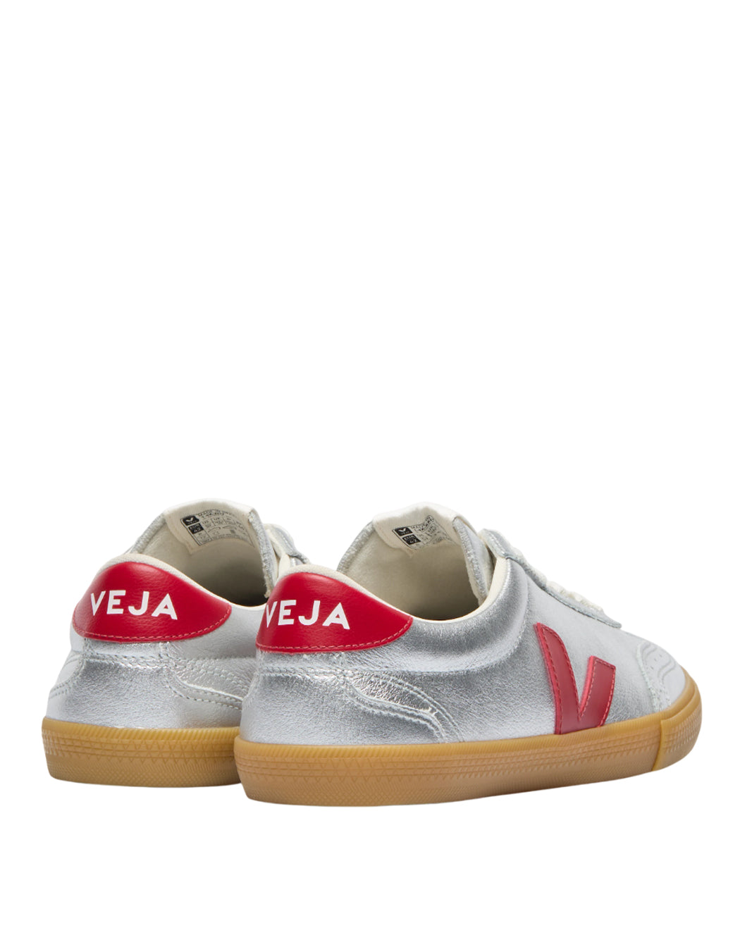 "Veja SNEAKERS "VOLLEY LEATHER PEPPER" Argento"