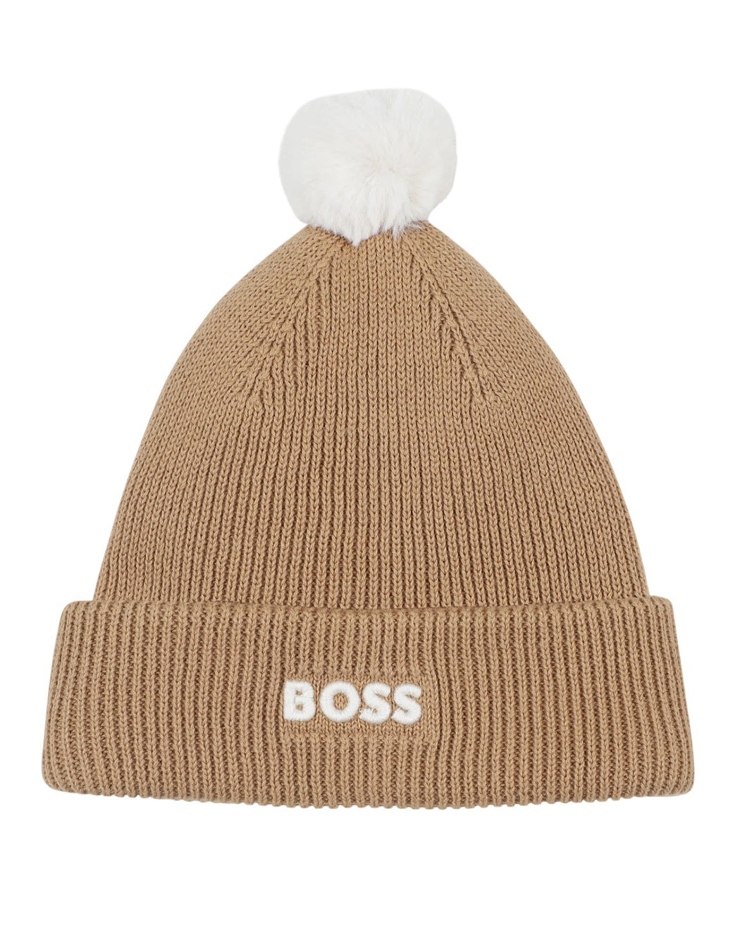 Boss BERRETTO CON LOGO E POMPON Marrone