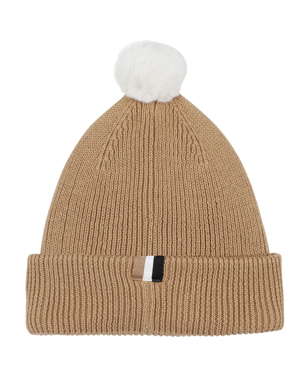 Boss BERRETTO CON LOGO E POMPON Marrone