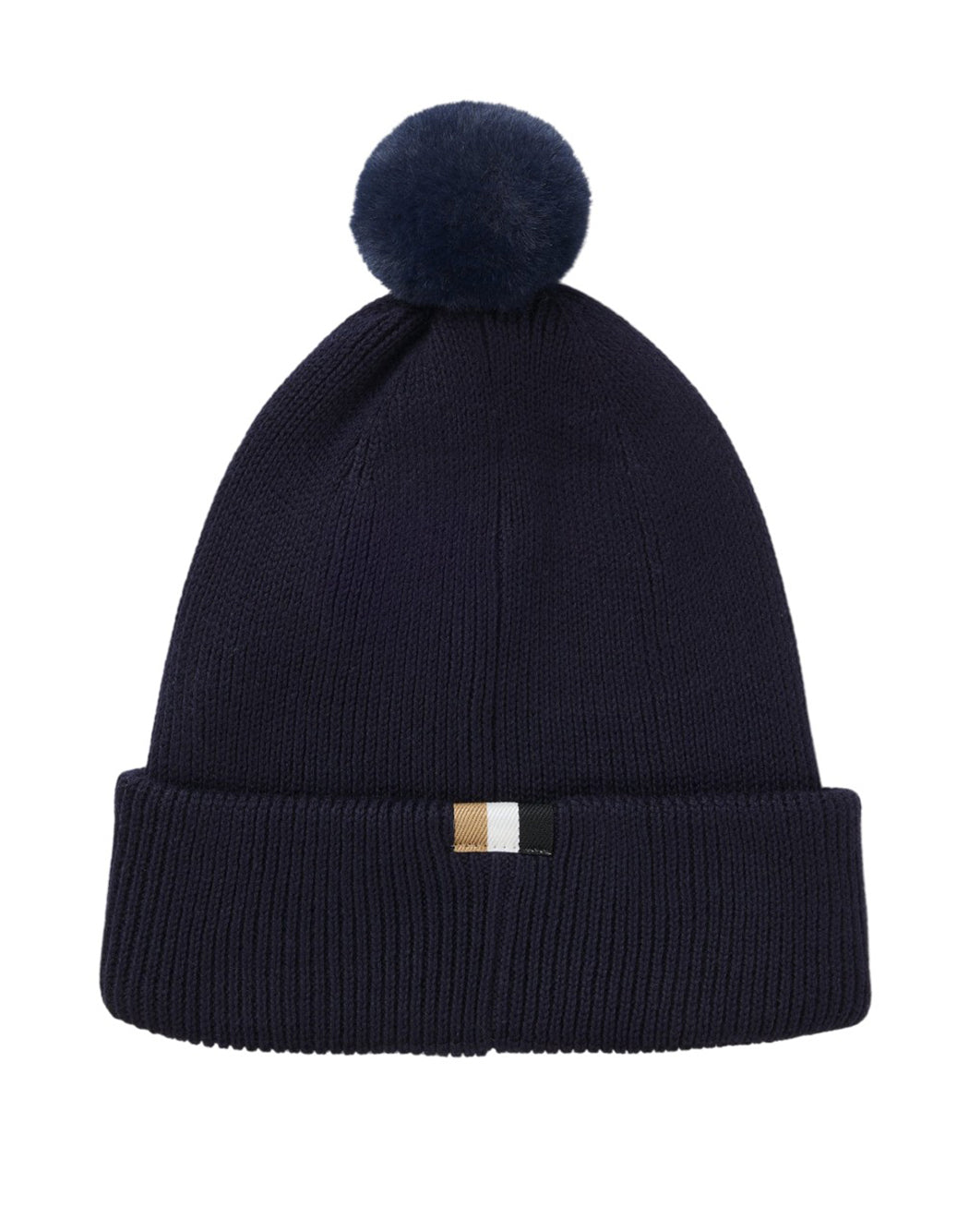 Boss BERRETTO CON LOGO E POMPON Blu