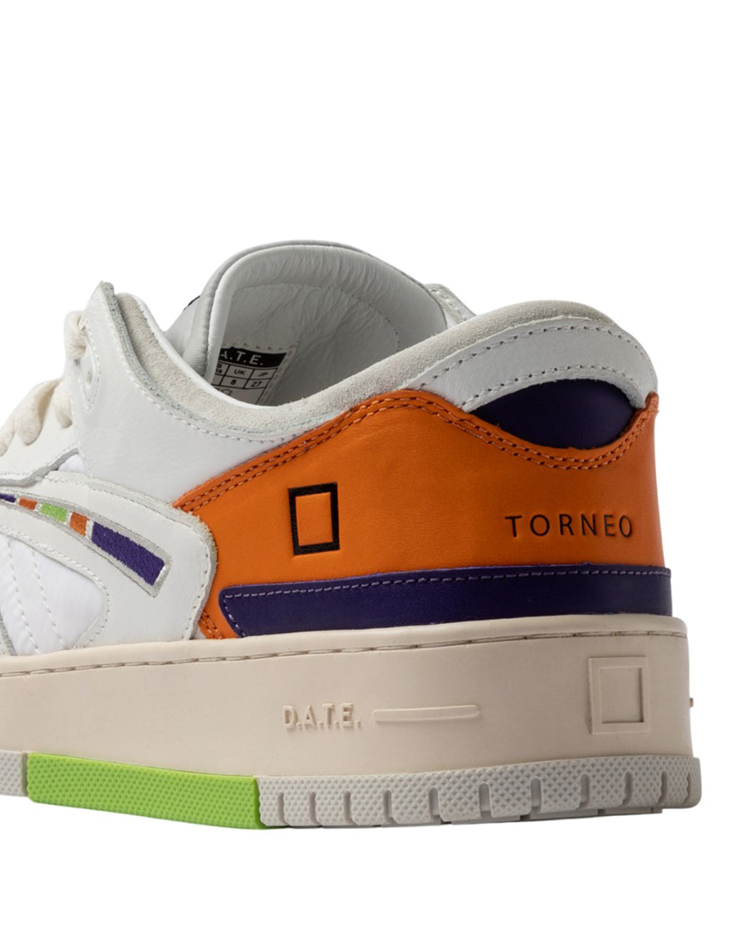 "D.a.t.e. SNEAKERS "TORNEO 80 COLORED" Bianco"