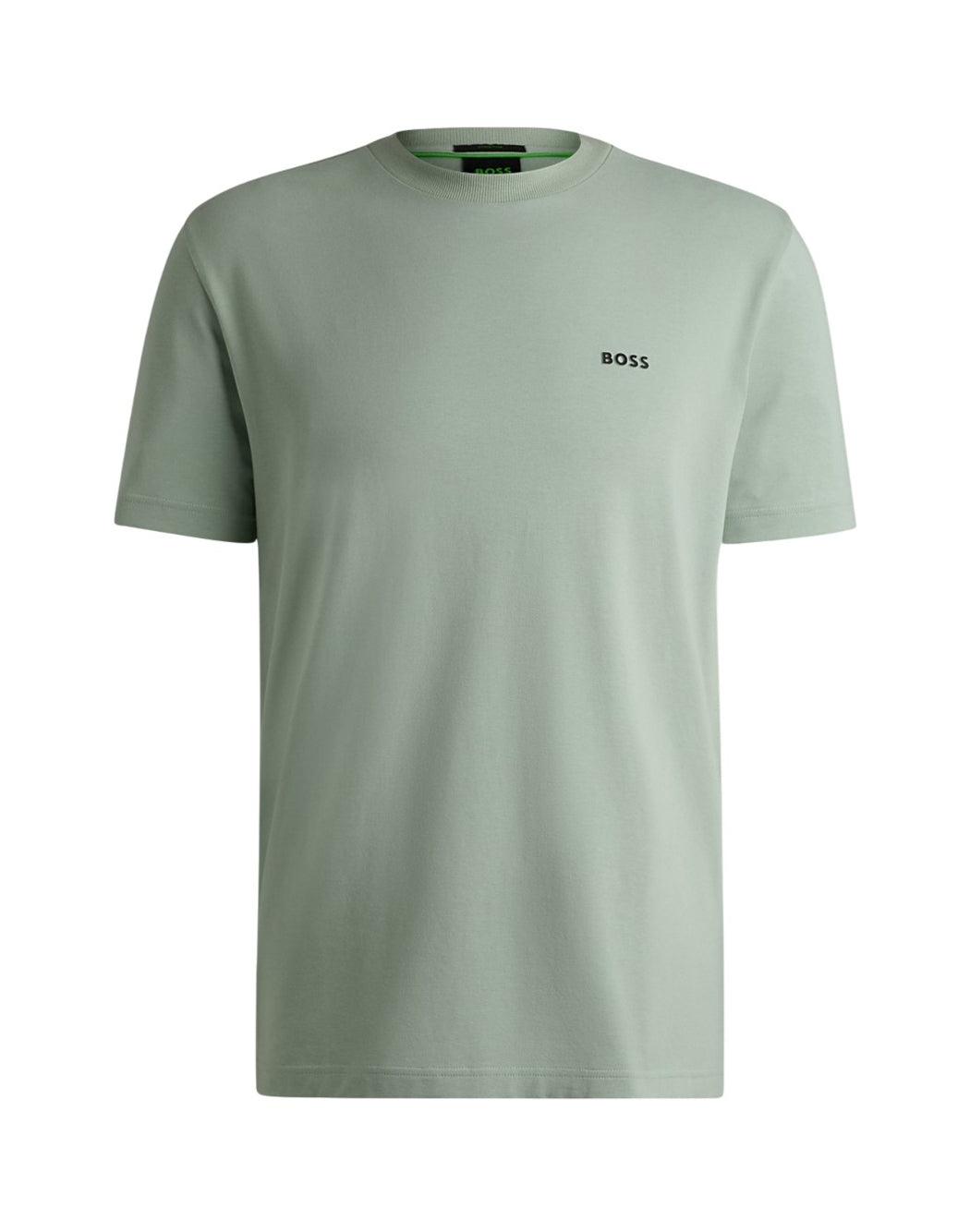 Boss T SHIRT CON LOGO A CONTRASTO Verde