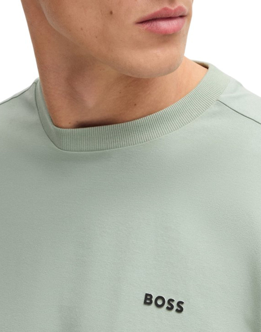 Boss T SHIRT CON LOGO A CONTRASTO Verde