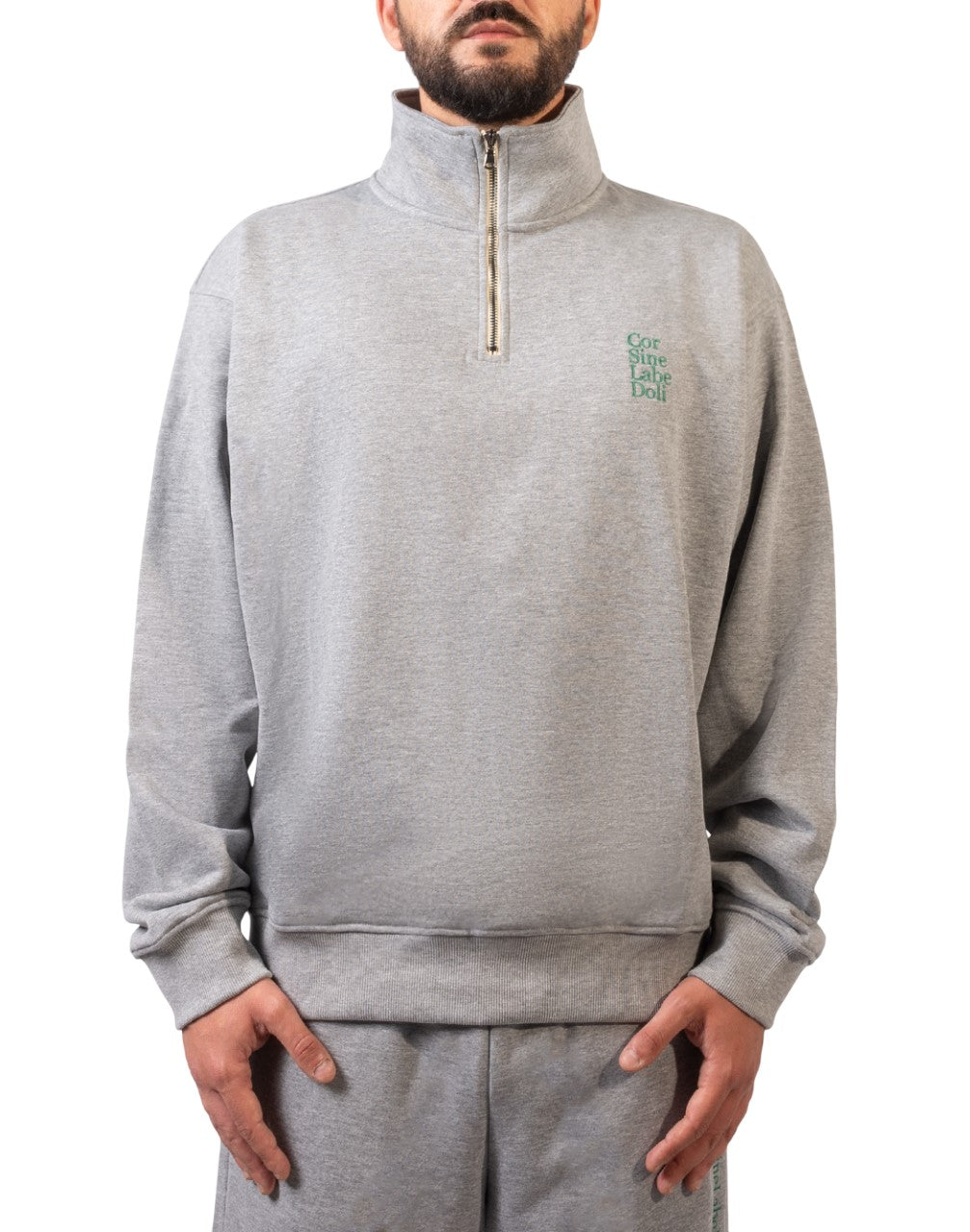 Corsinelabedoli FELPA CON ZIP Grigio