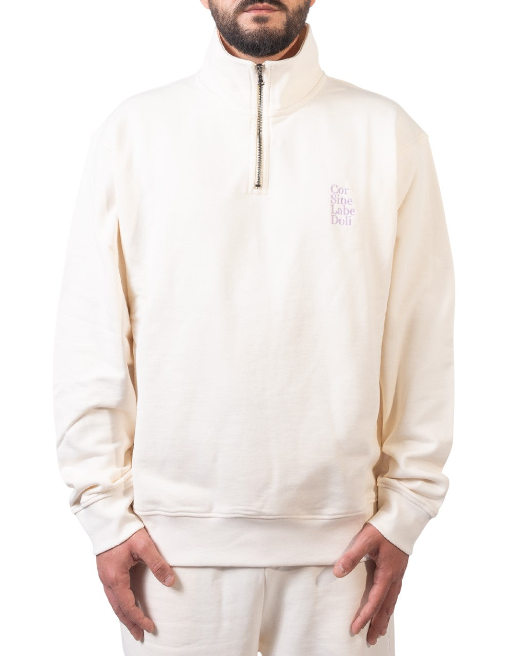 Corsinelabedoli FELPA CON ZIP Neutro