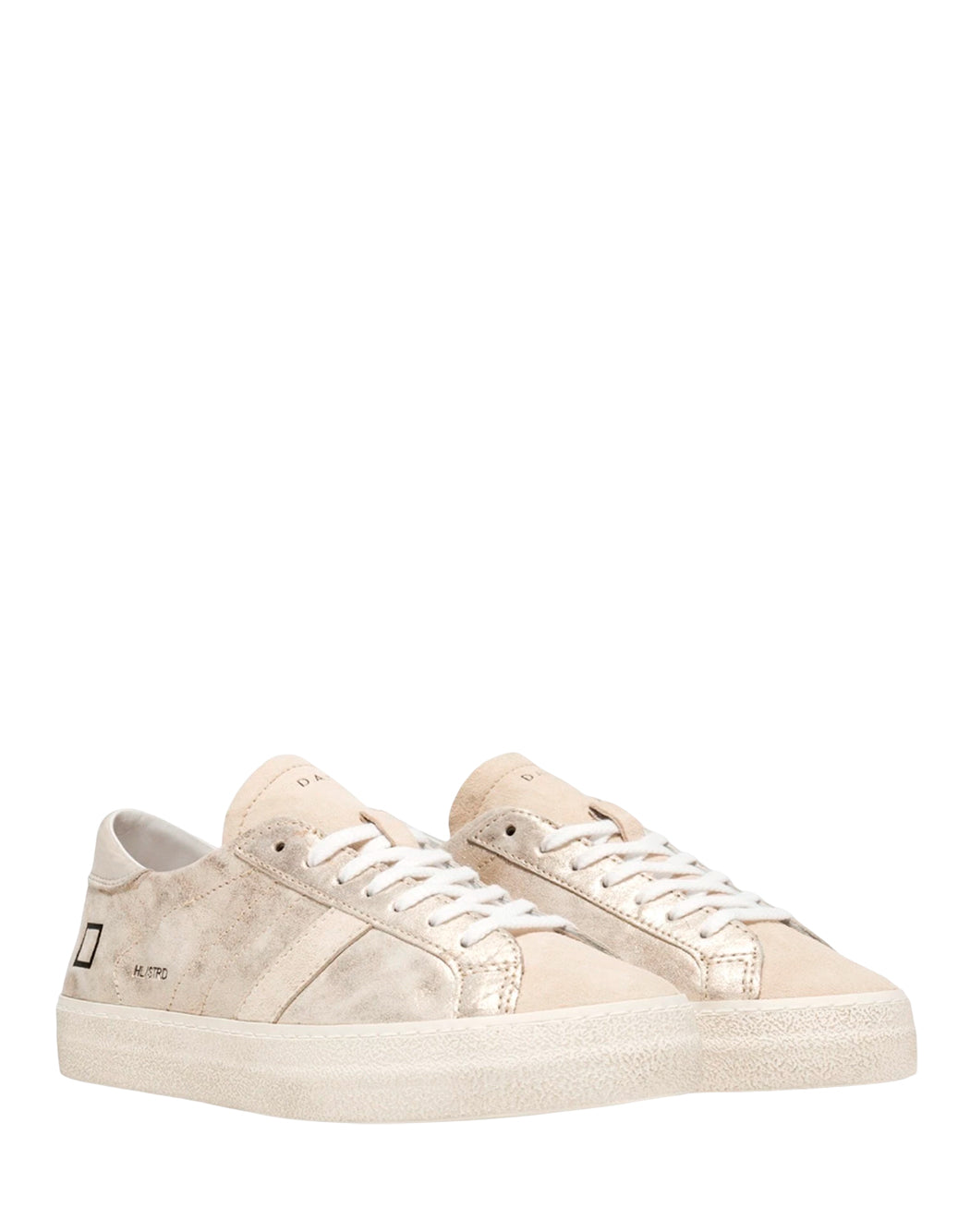 "D.a.t.e. SNEAKER "HILL LOW STARDUST PLATINUM" Argento"