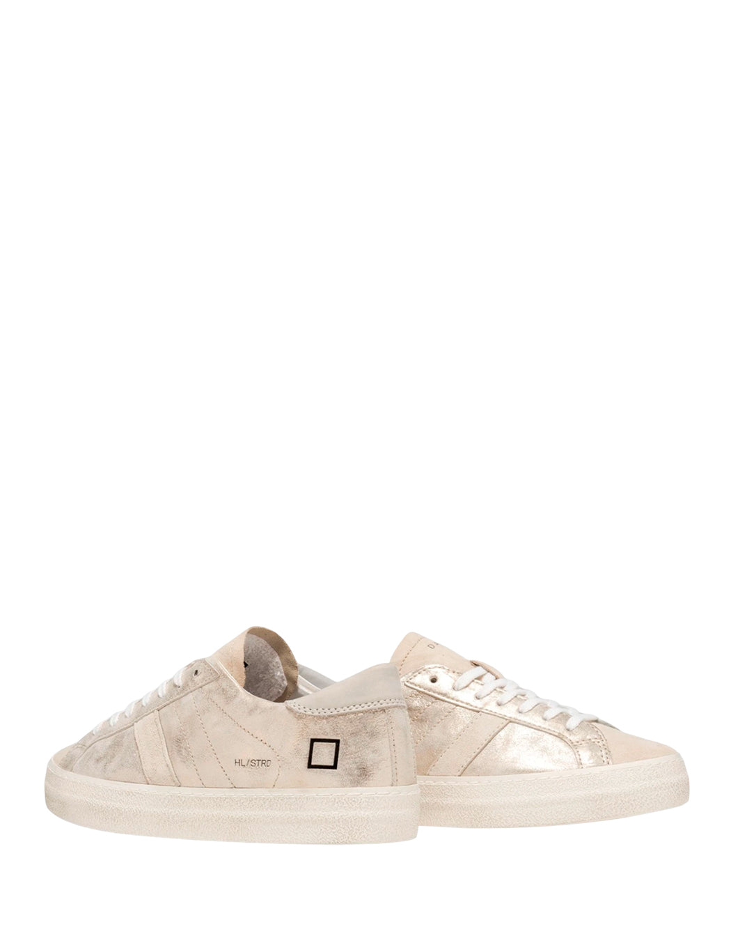 "D.a.t.e. SNEAKER "HILL LOW STARDUST PLATINUM" Argento"