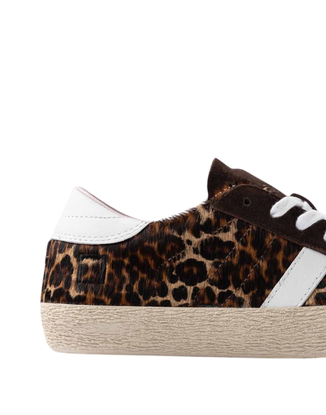"D.a.t.e. SNEAKER "HILL LOW LEOPARD" Marrone"