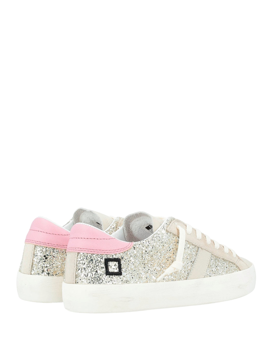 "D.a.t.e. SNEAKER "HILL LOW GLITTER" Argento"