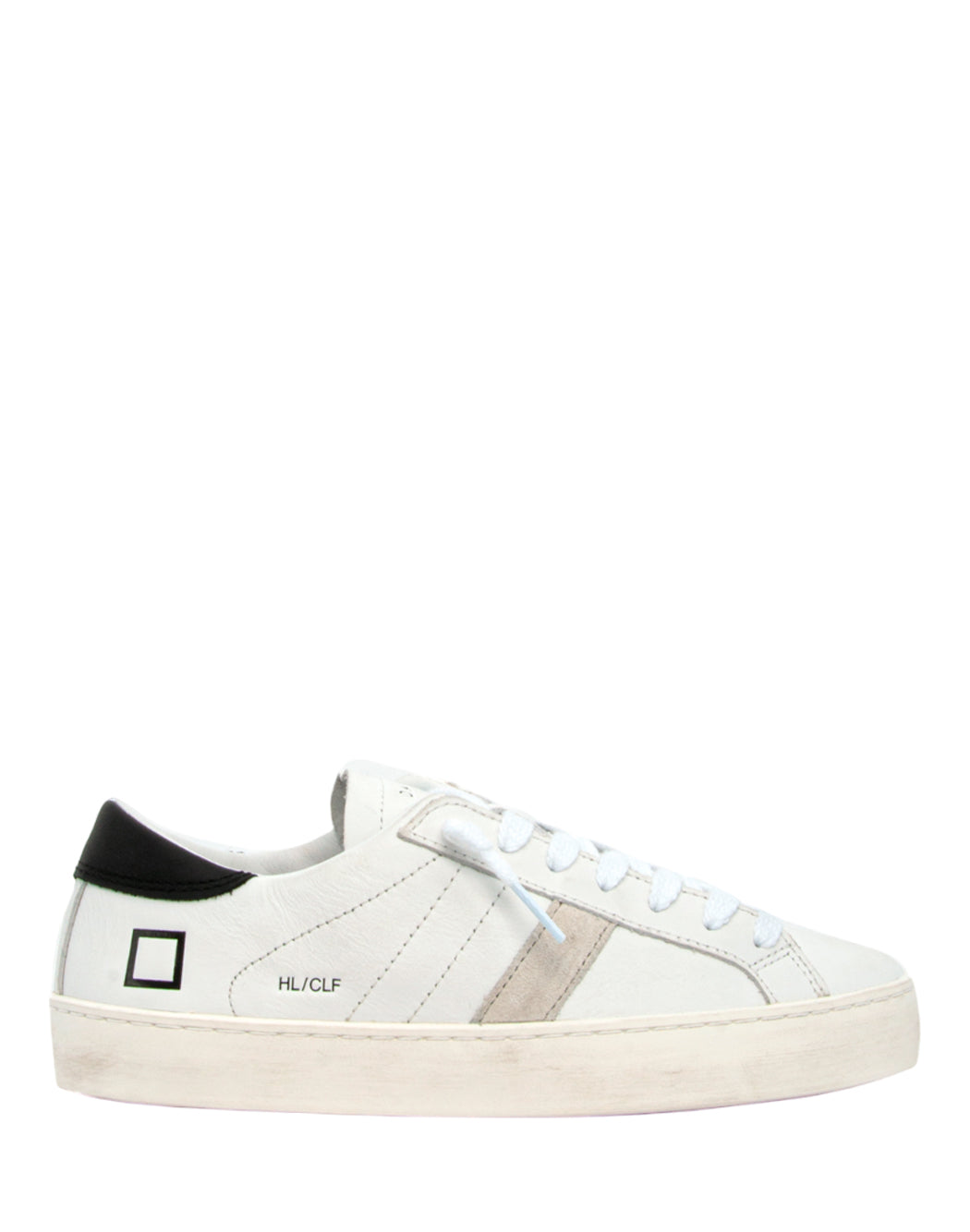 "D.a.t.e. SNEAKER "HILL LOW CALF" Bianco"