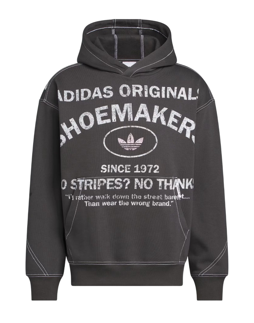 Adidas FELPA CON CAPPUCCIO CON STAMPA Nero