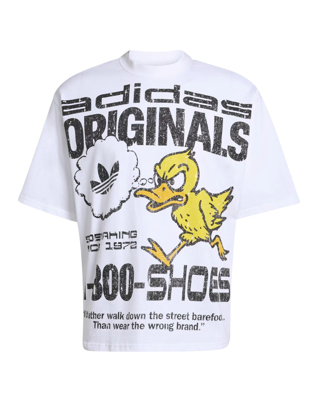 Adidas T-SHIRT STAMPA DUCK Bianco