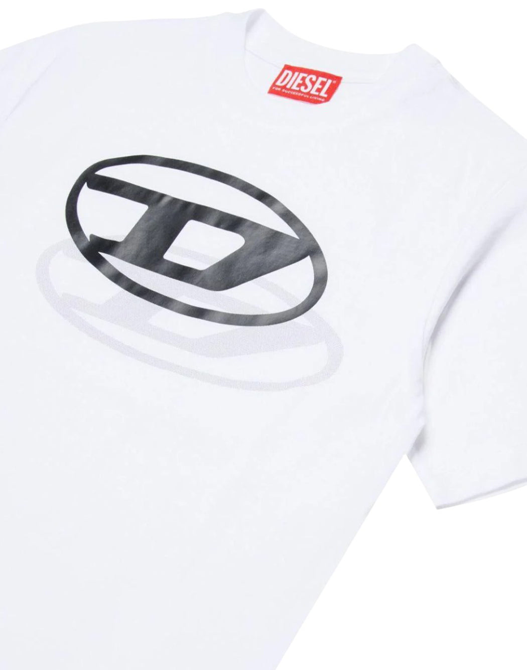 Diesel T-SHIRT CON LOGO CENTRALE Bianco