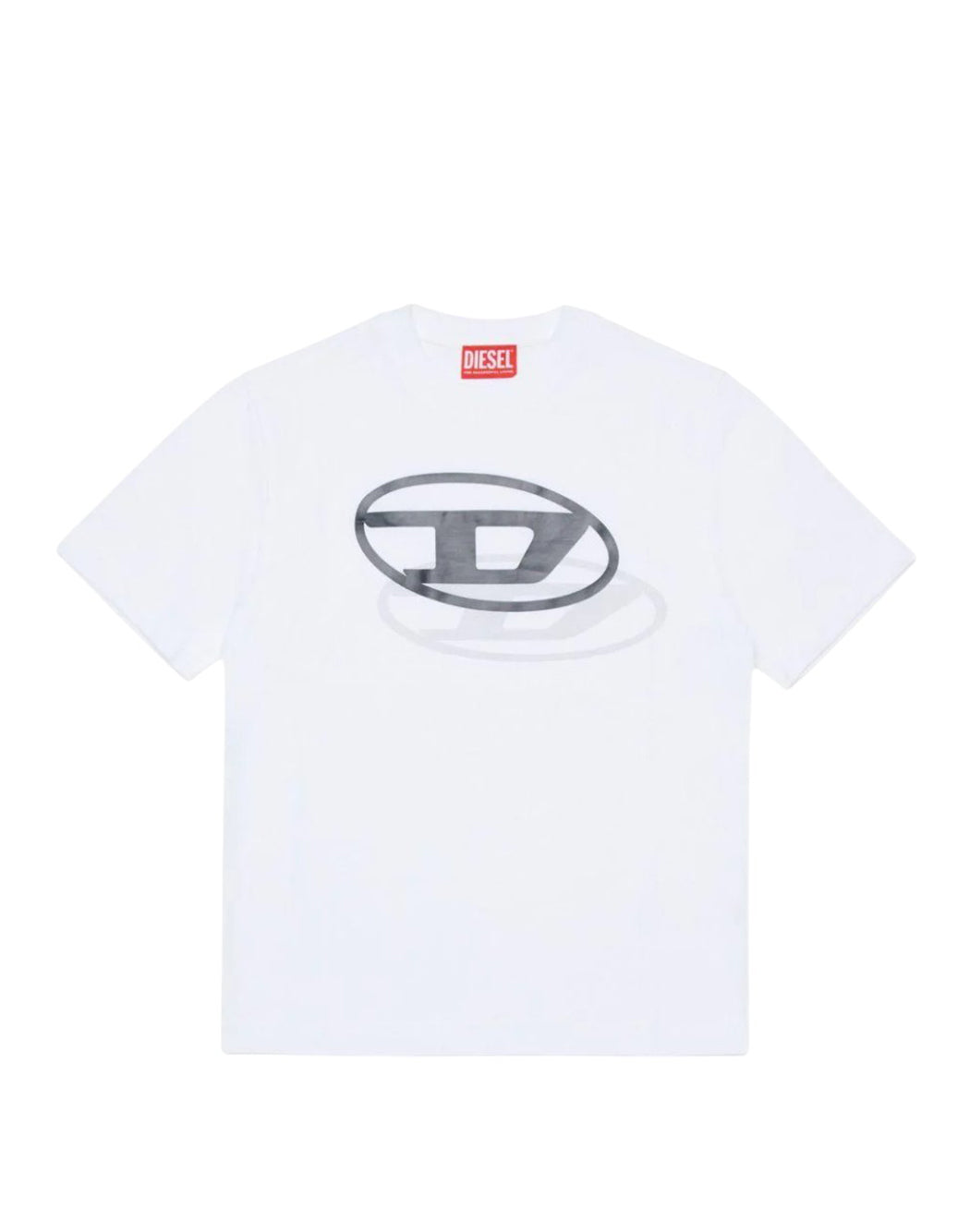 Diesel T-SHIRT CON LOGO CENTRALE Bianco